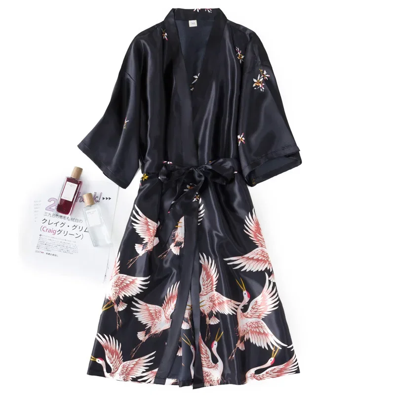 Burgundy Women 2PCS Faux Silk  - Robe Silk Women review and price