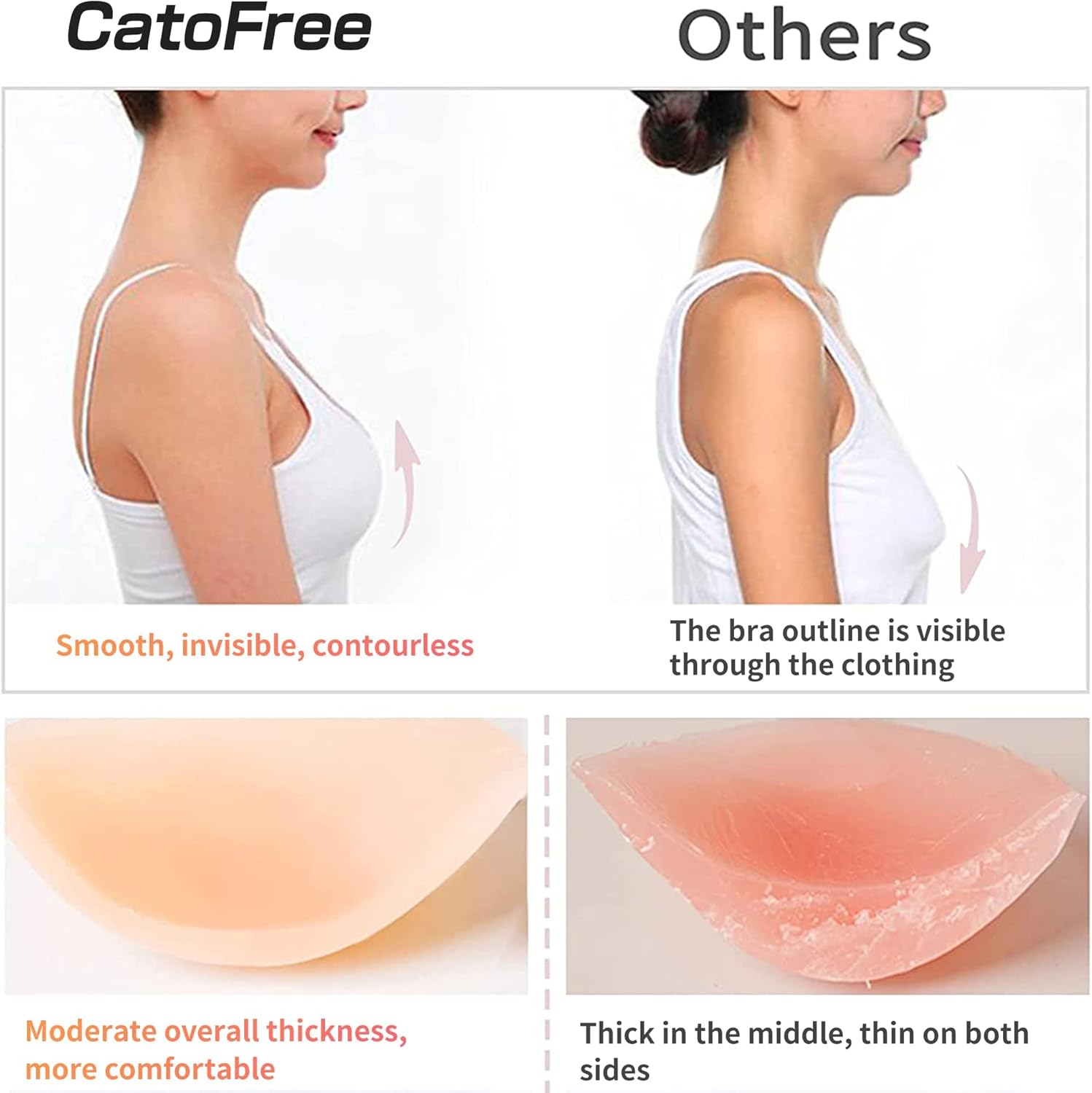 Push-Up Wire-Free Solid Silico - Strapless Bra Backless review and price