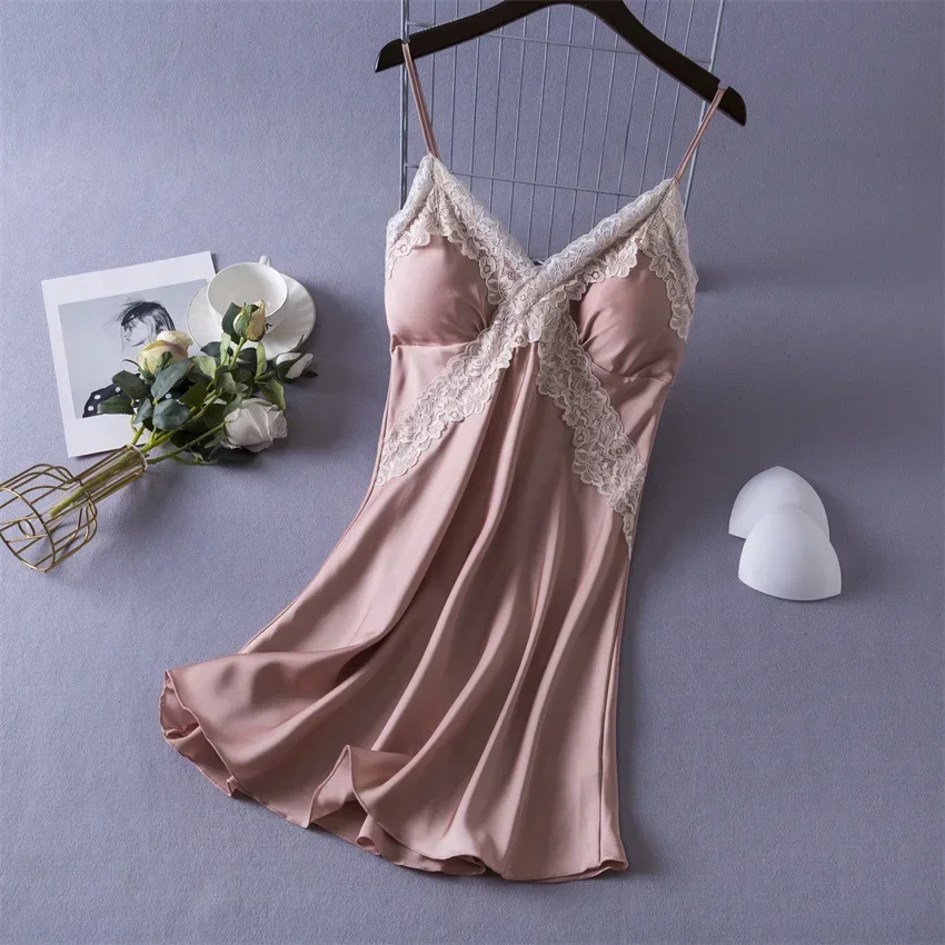 Women's Sexy Lingerie Satin Ni - Babydoll Chemise Night review and price