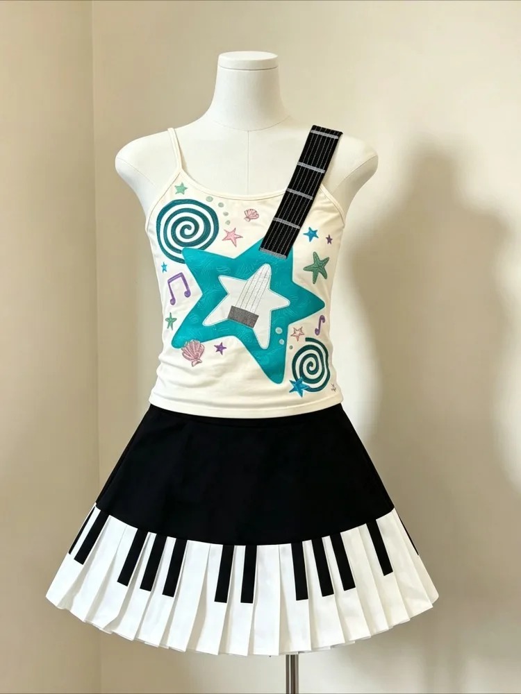 Retro 2000s Harajuku Two Piece - Cami Top Lace review and price