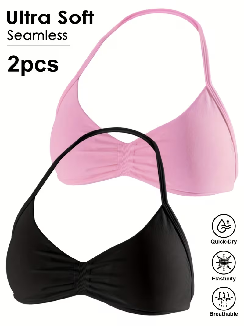 2pcs Seamless Sexy Open Back G - Sports Bra High Impact review and price