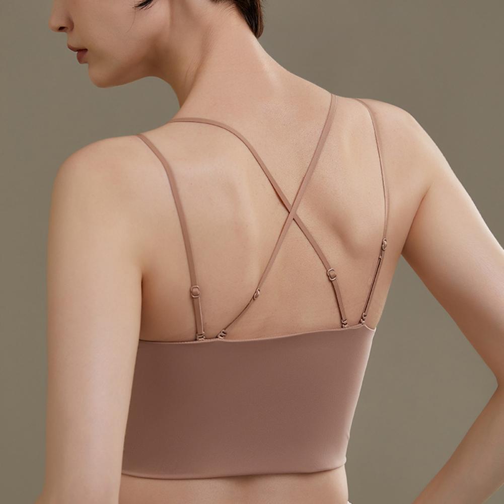 Women Spaghetti Strap Sports B - Bralette Wireless Soft review and price